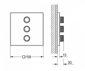 Переключатель для душа Grohe Grohtherm SmartControl на 3 выхода графит темный матовый 29127AL0