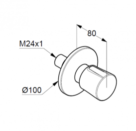 Переключатель Kludi Balance на 3 положения черный матовый 528468775