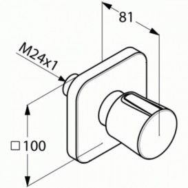 Переключатель Kludi E2 на 3 положения внешняя часть хром 498460575