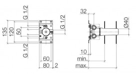 Перемикач на два положення Dornbracht прихованого монтажу хром 35 125 970 90