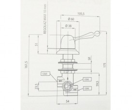 Перемикач потоку Bossini Retro бронза E890220022