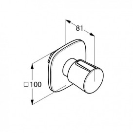 Переключетель на 2 положения KLUDI AMBIENTA  внешняя часть  хром 538470575