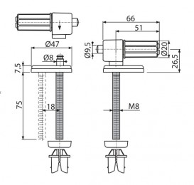 Петлі AlcaPlast для сидінь A602 і A603 P097