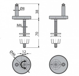 Петли AlcaPlast для унитаза Z0137-ND