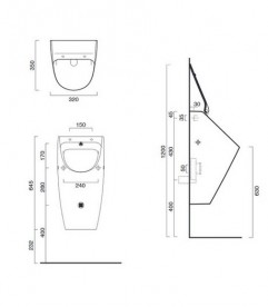 Писсуар Catalano Sfera подвесной керамика цемент 1OR64FCS