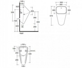 Писсуар Galassia Meg11 подвесной белый 5408