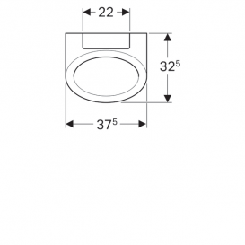 Писсуар Geberit Centaurus верхний подвод воды горизонтальный/вертикальный выпуск 236450600