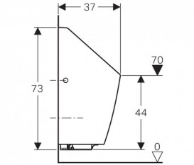 Писсуар Geberit Selva с интегрированной системой смыва питание от батареек белый 116.083.00.1