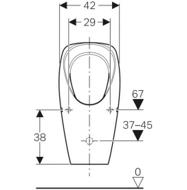 Писсуар Geberit Tamina безводный белый 116.141.00.1