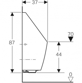 Писсуар Geberit Tamina для встроенного управления белый 116.147.00.1