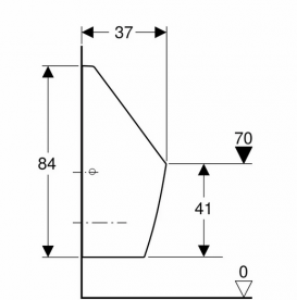 Писсуар Geberit Tamina для встроенной системы смыва белый 116.140.00.1