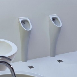 Писсуар напольный Kerasan Aquatech под скрытый налив с сифоном белый 373001