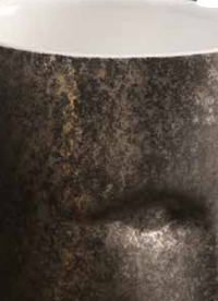 Писсуар напольный Kerasan Artwork Groove с крепежом белый/античная платина 473061