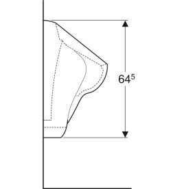 Писсуар настенный Geberit Alex 38х35 см сантехнический фарфор белый 502.905.00.1