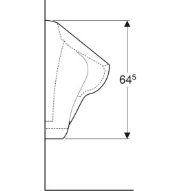 Писсуар настенный Geberit Alex 38х35 см сантехнический фарфор белый 502.915.00.1