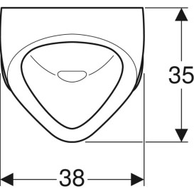 Писсуар настенный Geberit Alex 38х35 см сантехнический фарфор белый 502.915.00.1
