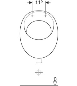 Писсуар настенный Kolo Sniper 32,5х23 см сантехнический фарфор белый 126101UA