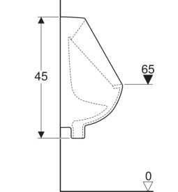 Писсуар настенный Kolo Sniper 32,5х23 см сантехнический фарфор белый 126101UA