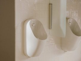 Настінний пісуар Roca Proton Rimless 30,5х35 см з живленням від мережі 230 В сантехнічна кераміка білий A3590J5000