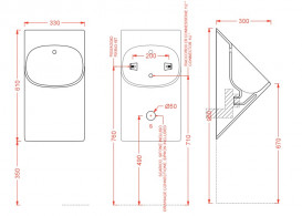Писсуар подвесной ArtCeram La Fontana 33х30 см керамика белый LFO002 01;00