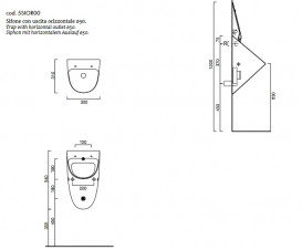 Пісуар підвісний Catalano Sfera 30х31 см кераміка білий глянсовий 1OR54F00