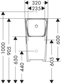 Писсуар подвесной Hansgrohe EluPura Original Q HygieneEffect безободковый 32х30,5 см керамика белый 62011450