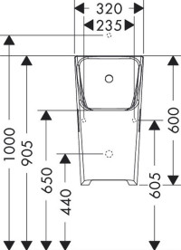 Пісуар підвісний Hansgrohe EluPura Original Q безободковий 32х30,5 см кераміка білий 60128450