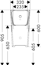 Писсуар подвесной Hansgrohe EluPura Original Q безободковый 32х30,5 см керамика SmartClean белый 61183450