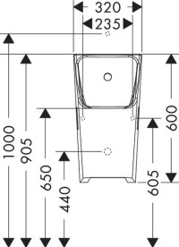 Пісуар підвісний Hansgrohe EluPura Original Q безободковий 32х30,5 см кераміка SmartClean білий 61184450