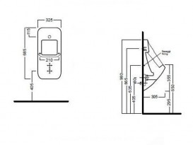 Писсуар подвесной Hatria Fusion санфарфор белый YXC301