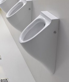 Писсуар подвесной Kerasan Aquatech под скрытый налив с сифоном белый 373501