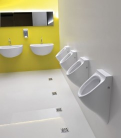 Писсуар подвесной Kerasan Aquatech под скрытый налив с сифоном белый 373501