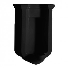 Писсуар подвесной Kerasan Waldorf с сифоном и крепежом черный глянцевый 413004