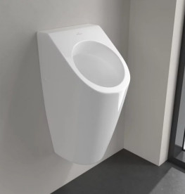 Писсуар подвесной Villeroy & Boch Architectura 32,5х35,5 см с меткой санитарная керамика CeramicPlus альпийский белый 558605R1