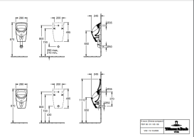 Писсуар подвесной Villeroy & Boch O.Novo 29х49,5 см санитарная керамика CeramicPlus альпийский белый 755705R1
