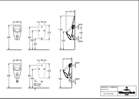 Пісуар підвісний Villeroy & Boch Subway 28,5х31,5 см санітарна кераміка CeramicPlus кам'яний білий 751300RW