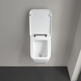 Писсуар подвесной Villeroy & Boch Venticello 28,5х32 см с отверстиями для крышки санитарная керамика CeramicPlus альпийский белый 5504R1R1