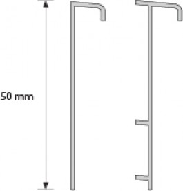 Плинтус для ковролина Salag 160 ПВХ серый 161055