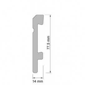 Плинтус Salag Sierra 80 полиуретан красный SI8003