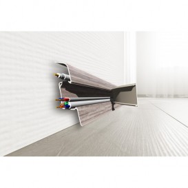 Плінтус San Decor Elegance з кабель каналом ПВХ дуб кольмарський 704