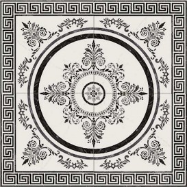 Плитка Click Ceramica Estatuario Roseton 45х45 см білий 211706