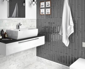 Плитка Equipe Metro Dark Grey 20903 7,5х15