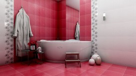 Плитка InterCerama Brina 40х23 см темно-рожевий 042 452203