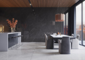 Плитка керамограніт Cerrad Marquina black poler 162x324 см 5902510803902