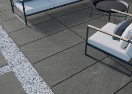 Плитка керамогранит для тераси Cerrad Testo Grafit 2.0 119,7x59,7 см 5903313325172