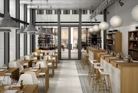 Плитка керамогранит Equipe Caprice Burgundy Corner 20929 20х20