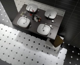 Плитка керамограніт Equipe Octagon Marmol Negro 21011 20х20