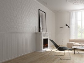 Плитка керамогранит Newker Elite Decor White 30х90