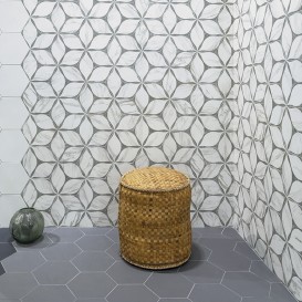 Плитка керамограніт Oset Corola Grey Hex 24х20 см 509701