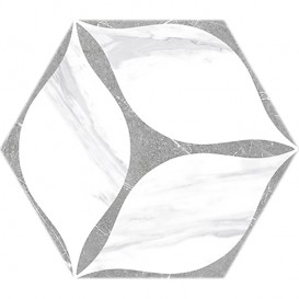 Плитка керамограніт Oset Corola Grey Hex 24х20 см 509701